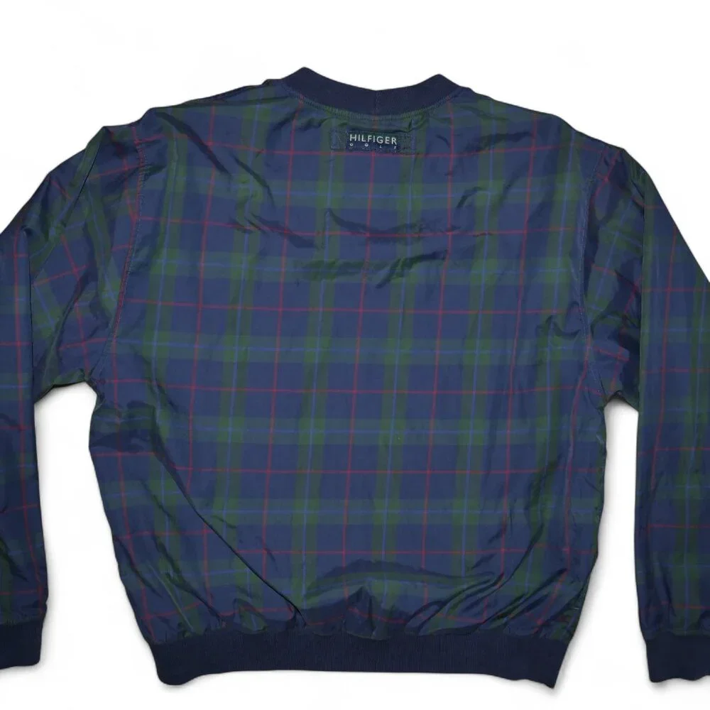 Tommy Hilfiger Men's Windbreaker Size L Blackwatch Plaid Jacket Outerwear Golf